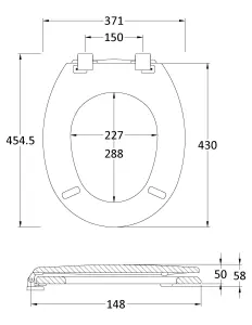 Traditional Wooden Bottom Fix with Chrome Hinges - White