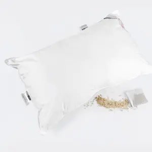 Homescapes Goose Feather & Down Camomile Pillow with Dried Camomile Insert Extra Fill