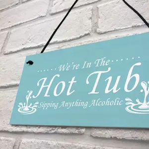 Red Ocean Funny Hot Tub Accessories Home Decor Garden Hot Tub Signs Novelty Gifts