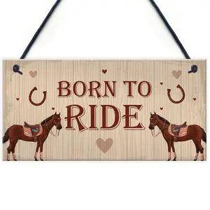 Red Ocean Horse Sign For Stable Hanging Plaque Horse Sign Funny Birthday Xmas Gift For Horse Lover