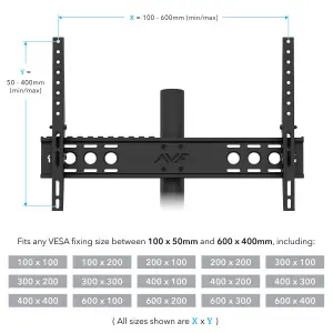 AVF Options EASL925A Easel Cantilever TV Stand For Up To 65" TVs - Oak