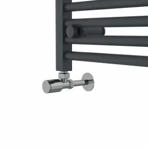 Rinse Straight Bathroom Heated Towel Rail Ladder Radiator Anthracite 1000x600mm