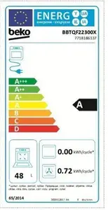 Beko Bbtqf22300x Built-In Double Oven - Stainless Steel Effect