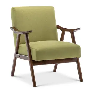 Fabric Cotton Lime Green Selma Accent Chair