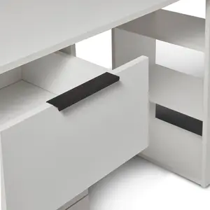 Isabella 3 Drawer Computer Desk White