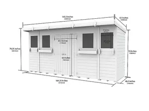 DIY Sheds 14x4 Pent Summer Shed Loglap