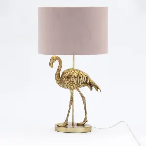 Litecraft Fliss Gold 1 Light Flamingo Table Lamp