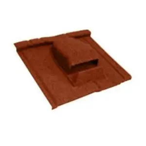 PACK OF 2 (Total 2 Units) - Metal Roof Tile Slate Cowl Roof Tile Vent - 415mm (D)x 480mm (W) - Terracotta