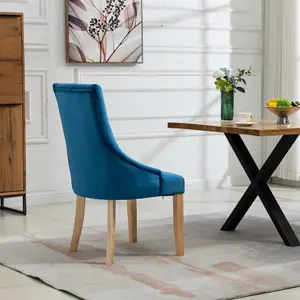 Ravenna Velvet Dining Chairs - Set of 2 - Blue