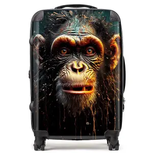 Splashart Monkey Face Suitcase - Medium