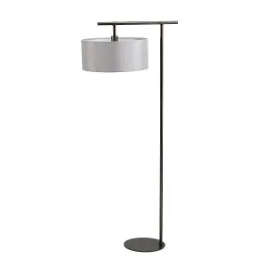 Elstead Balance 1 Light Floor Lamp Dark Brown, E27