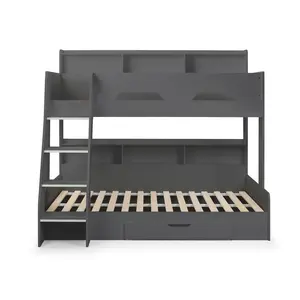 Vedika Standard Bunk Bed with Shelves Anthracite