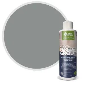 Stonecare4U - Perfect Grout Colour Sealer 237ml (Medium Grey) Restore & Renew Old Kitchen, Bath, Wall & Floor Grout