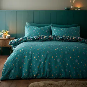 Enchanted Twilight Animals Duvet Cover Set Green / King Duvet Cover + 2 Standard Pillowcases