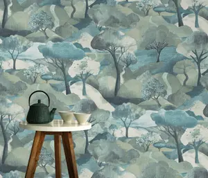 Erismann Tree Landscape Vinyl Wallpaper