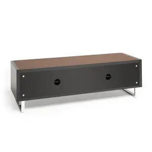 AVF Panorama 1.2m TV Stand with Reversible Top - Walnut & Black