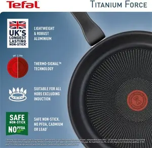 Tefal Titanium Force Non-Stick Aluminium Frying Pan, 28Cm, Black