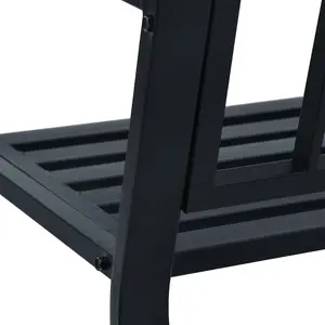 Berkfield Garden Bench 125 cm Black Steel