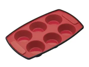 MasterClass Smart Silicone Flexible Six Hole Pan