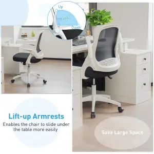 Costway Mesh Office Chair Height Adjust Swivel Rolling Chair Computer Desk Mid-Back Chair Ergonomic