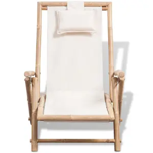 Berkfield Outdoor Deck Chair Bamboo