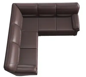 Saga Leather Double Corner Sofa