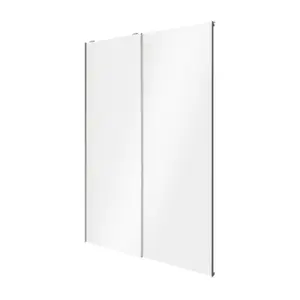 Atomia Panelled White High gloss 2 door Sliding Wardrobe Door kit (H)2250mm (W)1500mm