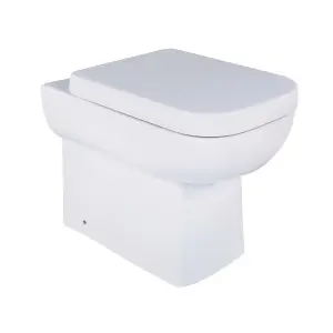 Astral Back to Wall Toilet with Soft Close Toilet Seat & Anti-Bacterial Glaze