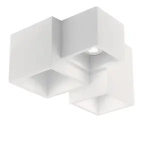 Luminosa Foster Paintable Plaster Ceiling Lamp, White, GU10