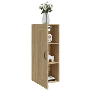 Berkfield Hanging Cabinet Sonoma Oak 35x34x90 cm Engineered Wood