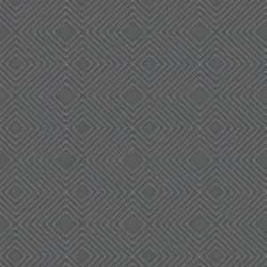 Galerie Home Collection Black Glitter Geometric Diamond Wallpaper Roll