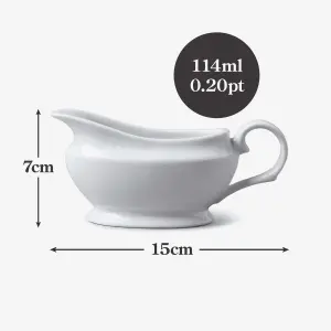 WM Bartleet & Sons Porcelain Gravy & Sauce Boat, 114ml