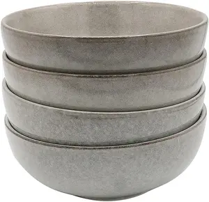 Cooks Professional Stoneware Dinner Set Nordic Kitchen Crockery Plate Bowl Mug Dishes 12 Piece Grey