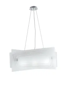 Luminosa CONCEPT 4 Light Pendant Ceiling Light White 60x20x30cm