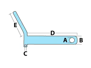 Top Link Pin with Welded Handle Cat 2 (1" 25MM Category Two Double Shear Tractor Trailer Linkage)