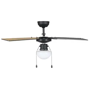 FORTALEZA Ceiling Fan with Light Kit Black