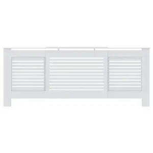 Berkfield MDF Radiator Cover White 205 cm