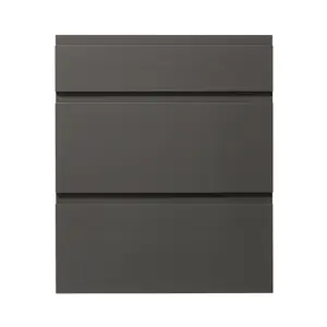 GoodHome Garcinia Gloss anthracite Drawer front, Pack of 1 (H)715mm (W)597mm (T)19mm