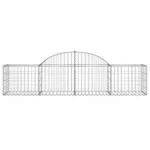 Berkfield Arched Gabion Baskets 18 pcs 200x50x40/60 cm Galvanised Iron