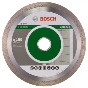 Bosch Professional Diamond Cutting Disc - Best for Ceramic - 180 x 25.40 x 2.2 x 10 mm