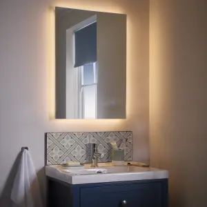 Sensio Serenity Rectangular Wall-mounted Bathroom Illuminated Bathroom mirror (H)70cm (W)50cm