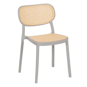 Vernia Stacking Side Chair (Set of 2) Light Grey