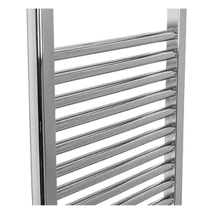 Rinse 800x450mm Chrome Bathroom Heated Towel Rail Radiator Straight Ladder Style Towel Warmer