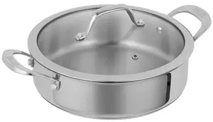 Kuhn Rikon Allround Stainless Steel Uncoated Serving Pan, 24cm/3L