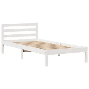 Berkfield Bookcase Bed without Mattress White 90x190 cm Single Solid Wood Pine