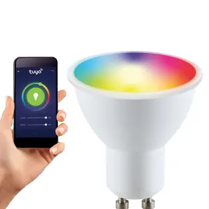 Wi-Fi GU10 5.5 Watts LED Smart Bulb, RGB CCT 2700K-6500K, Dimmable, Pack of 4