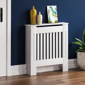 Vida Designs Chelsea Small White MDF Radiator Cover