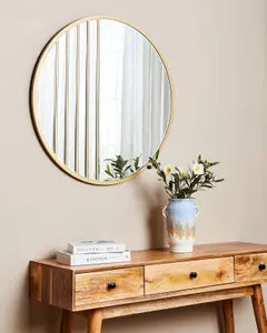 Beliani Modern Wall Mirror COUST Gold