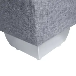 Fabric EU Super King Size Divan Bed Light Grey PRESIDENT