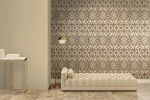 Galerie Universe Sand Beige Pluto Glass Stone Motif Wallpaper Roll